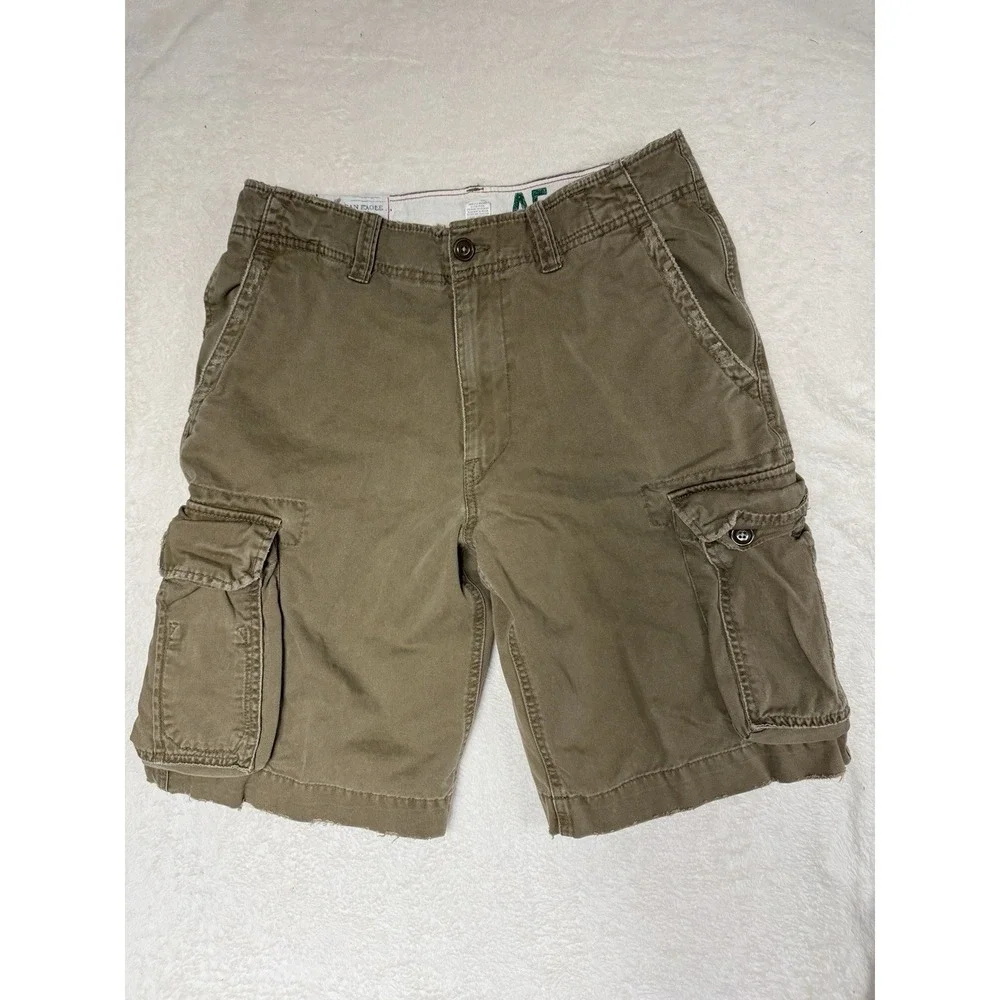 Vintage American Eagle‎ Outfitters Cargo Shorts Mens 31 Khaki Classic Outdoor